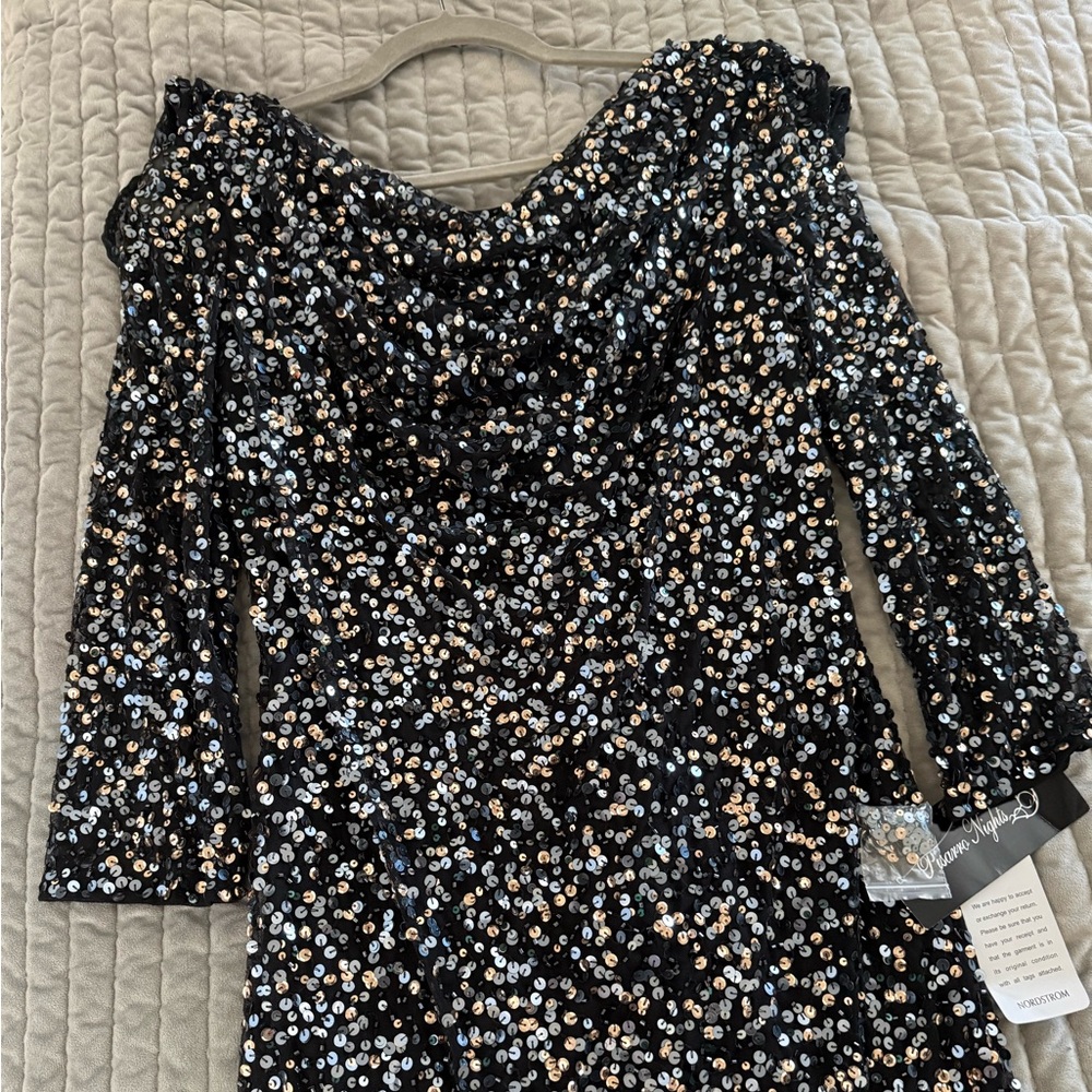 Brand New Gunmetal Sequin Dress